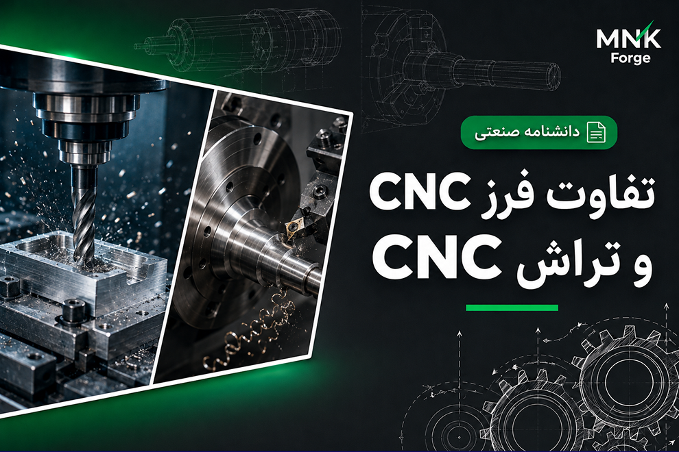 تفاوت فرز CNC و تراش CNC در ماشین‌کاری قطعات صنعتی – MNK Forge